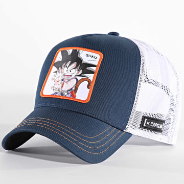 Capslab - Casquette Trucker Dragon Ball Z Goku Bleu Marine Orange