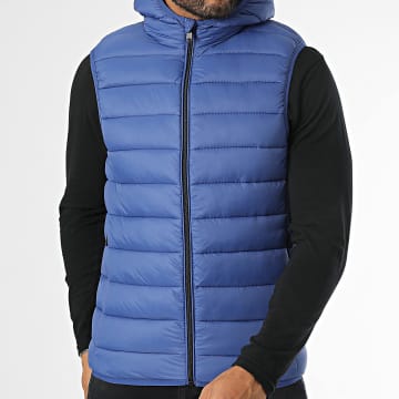 Kymaxx - Doudoune Sans Manches Capuche Bleu Roi