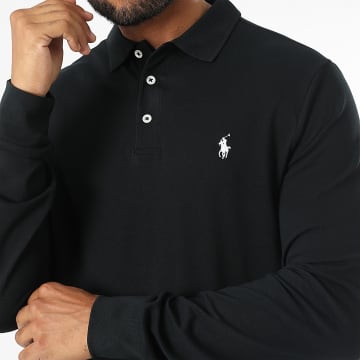 Polo Ralph Lauren - Polo personalizado de manga larga Slim Original Player Negro