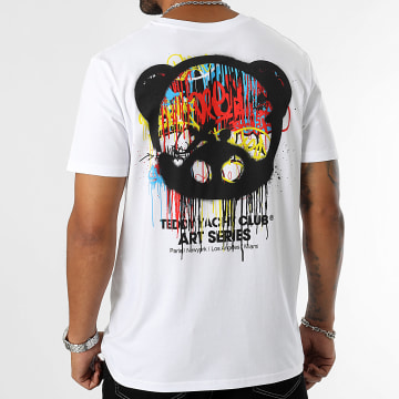 Teddy Yacht Club - Tee Shirt Oversize Large Art Series Dripping Head Blanc