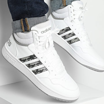 Adidas Sportswear - Hoops 3.0 Mid Sneakers IH0160 Footwear White Grey Six Charcoal Solid Grey