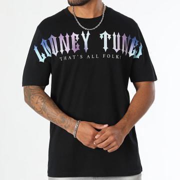 Looney Tunes - Tee Shirt Oversize Large Worldwide Kleurverloop Zwart