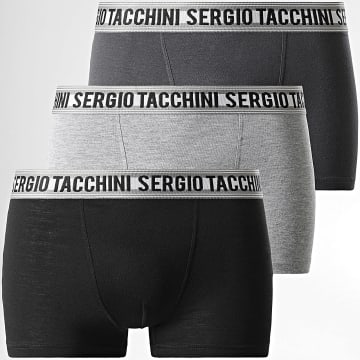 Sergio Tacchini - Lot De 3 Boxers 97890590 Noir Gris Anthracite Gris Chiné