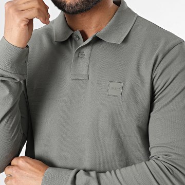 BOSS - Polo de manga larga Passerby 50507704 Gris