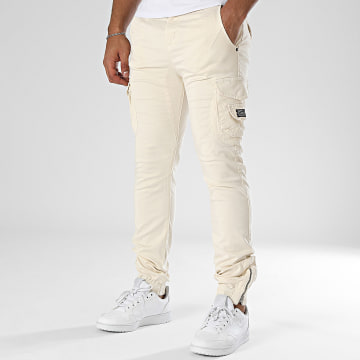 Deeluxe - Pantalon Cargo Garden P7050M Blanc Cassé