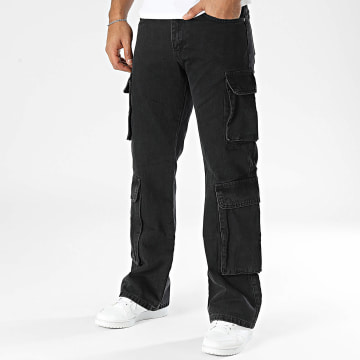 Ikao - Pantalón cargo vaquero negro