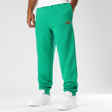 Lacoste - Pantalon Jogging Logo Brodé Crocodile Vert