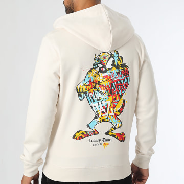 Looney Tunes - Taz Graffiti Beige Hooded Zip Jacket