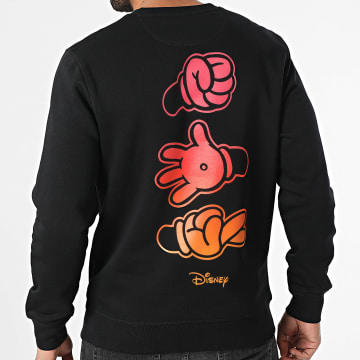Disney - Felpa a girocollo Hands Nero Rosso Arancione