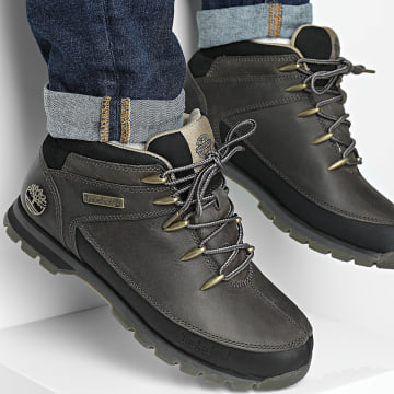 Timberland - Botas Euro Sprint Mid Lace Impermeable A2K84 Gris Medio Full Grain