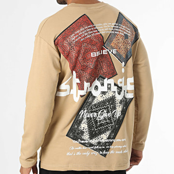 Classic Series - T-Shirt Langarm Oversize Camel