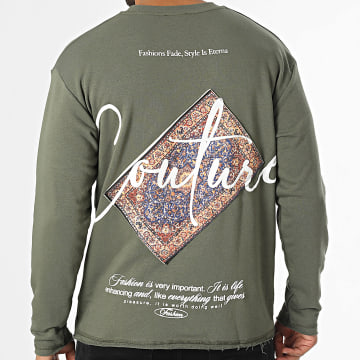 Classic Series - Tee Shirt Manches Longues Oversize Vert Kaki
