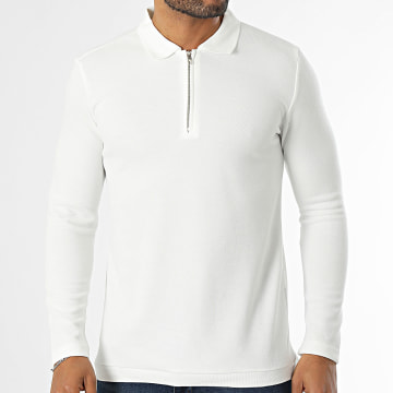 Frilivin - Polo-Shirt Langarm Weiß