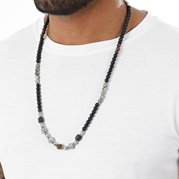 Frilivin - Ketting Zwart Grijs Zilver