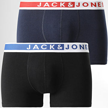 Jack And Jones - Lot De 2 Boxers Karim Solid Noir Bleu Marine