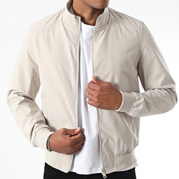 Frilivin - Chaqueta beige con cremallera