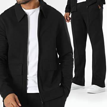 KZR - Ensemble Veste Zippée Et Pantalon Noir