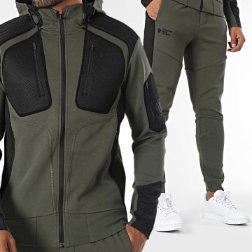 Comme Des Loups - Ensemble De Survetement Swoop Vert Kaki Noir