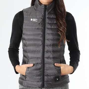 Comme Des Loups - Doudoune Sans Manches Chauffante Femme Paris Gris Anthracite