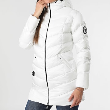 Comme Des Loups - Doudoune Capuche Longue Chauffante Femme Vienne Blanc
