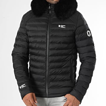 Comme Des Loups - Doudoune Capuche Fourrure Liverpool Noir