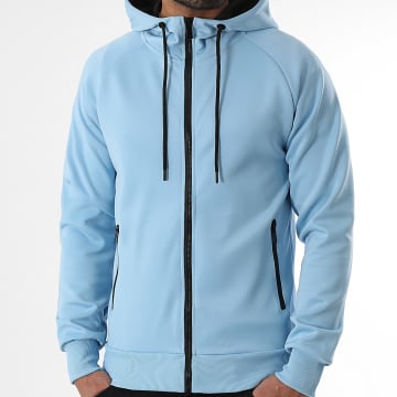 LBO - Sweat Zippé Capuche 0254 Bleu Clair