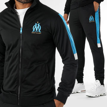 OM - M24013 Tuta da ginnastica nera azzurra