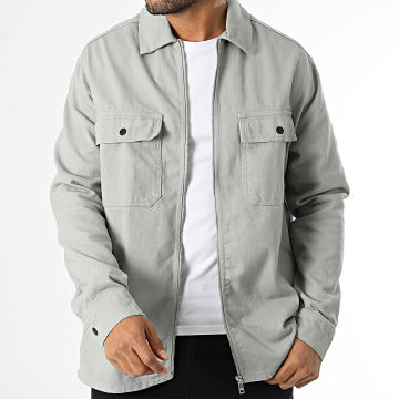 Only And Sons - Veste Zippée Team Heavy Twill Gris