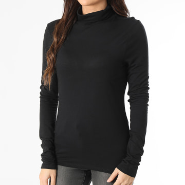 Only - Tee Shirt Manches Longues Femme Suma Woolblend Noir