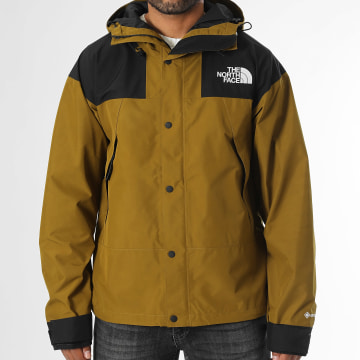 The North Face - Parka con capucha Moutain Gore-Tex Caqui Verde Negro