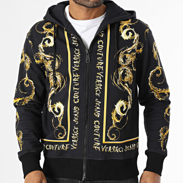 Versace Jeans Couture - Zipped Hoodie Fleece Chrome Gold 77GAI3ZC