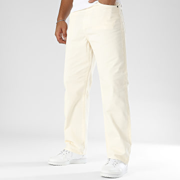 Jack And Jones - Jean Wide Alex Original Blanc Cassé