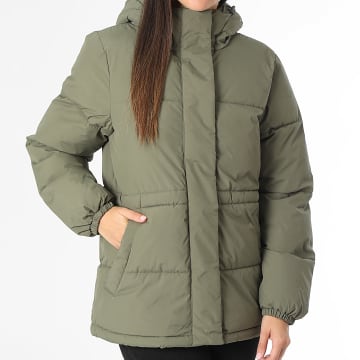 Jack And Jones - Doudoune Capuche Femme JJXX World Vert Kaki