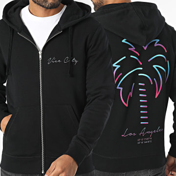 Luxury Lovers - Sweat Zippé Capuche Vice City Los Angeles Noir