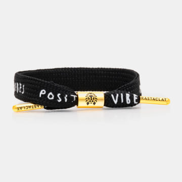 Rastaclat - Pulsera Positive Vibes Oro Negro