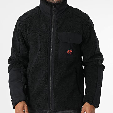 Superdry - Veste Polaire Zippée Borg Hybrid M5011978A Noir