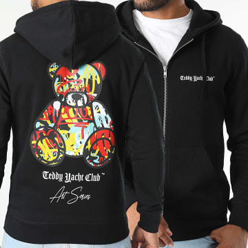 Teddy Yacht Club - Art Series Sudadera con capucha y cremallera Negro