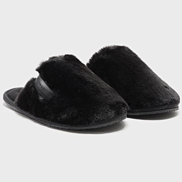 Calvin Klein - Chaussons Femme Hotel Slipper Fur After Glow 1593 Triple Black