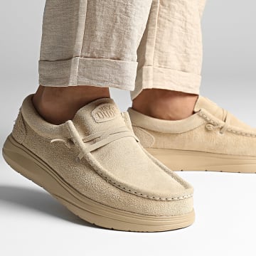 Hey Dude - Mocassini Wally Comf in pelle scamosciata Tan