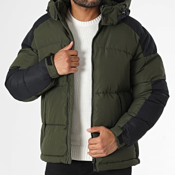 Jack And Jones - Doudoune Capuche Aero Puffer Vert Kaki