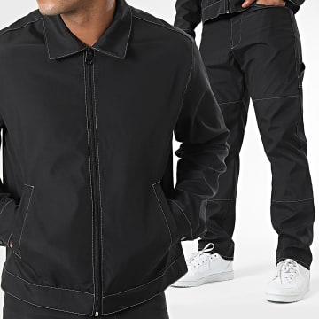 KZR - Ensemble Veste Zippée Et Pantalon Noir