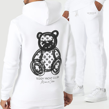 Teddy Yacht Club - Ensemble Sweat Capuche Et Pantalon Jogging Atelier Paris Blanc Noir