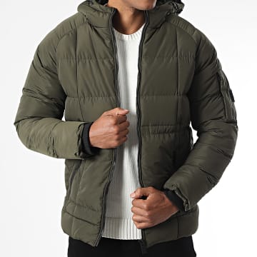 Zayne Paris  - Doudoune Capuche Vert Kaki