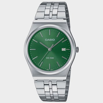 Casio - Orologio Timeless MTP-B145D-3AVEF Argento Verde