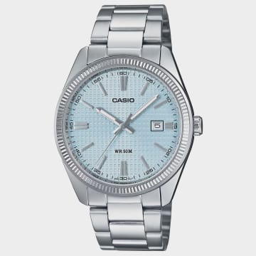 Casio - Montre Collection MTP-1302PE-2AVEF Argenté Bleu Clair