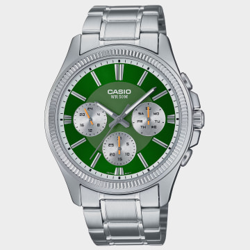 Casio - Collezione orologi MTP-1375PD-3AVEF Argento Verde