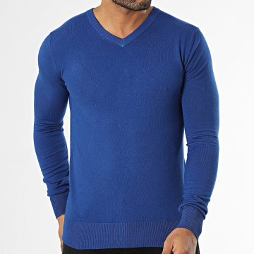 Classic Series - Pull Col V Bleu Roi