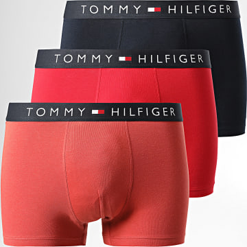 Tommy Hilfiger - Lot De 3 Boxers 3180 Bleu Marine Orange Rouge