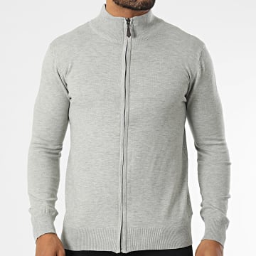 Classic Series - Gilet Zippé Gris Chiné