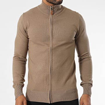 Classic Series - Gilet Zippé Beige Foncé